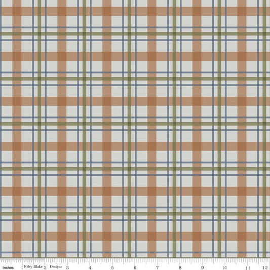 Flannel Cretaceous Plaid - Gray