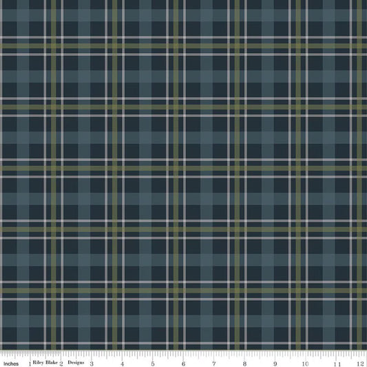 Flannel Cretaceous Plaid - Navy