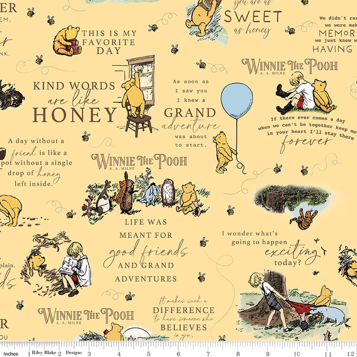 Flannel Winnie the Pooh Quotes - Sunshine