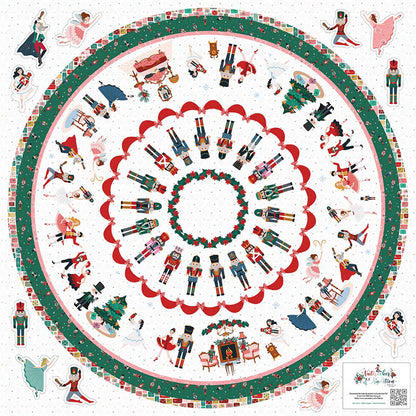 Nutcracker Tradition Home Décor Tree Skirt and Ornaments Panel