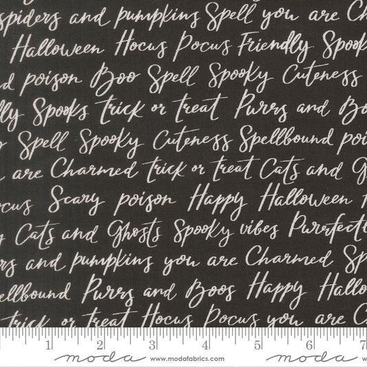 Happy Halloween Lettering Text- Black Cat