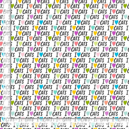 I Love Cats - Words