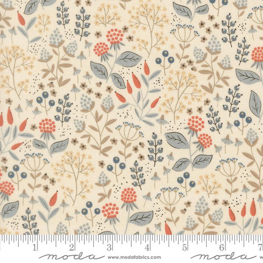 Leaves and Berries Floral- Pearl