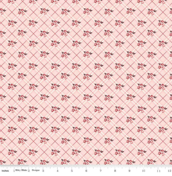 Love You Always Floral Plaid- Pink