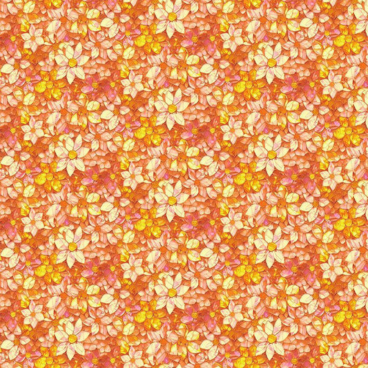 Packed Bright Floral- Orange