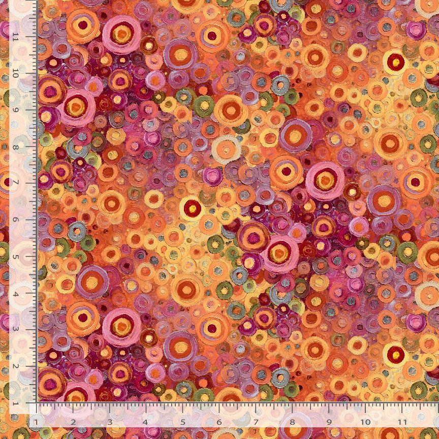 Painted Circle Geo - Orange