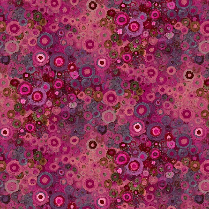 Painted Circle Geo - Pomegranate