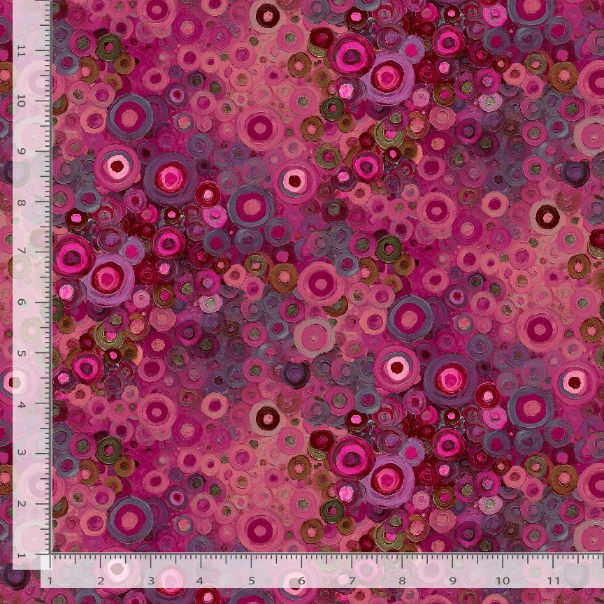 Painted Circle Geo - Pomegranate