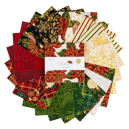 Poinsettias at Christmas 5" Stacker Charm Pack