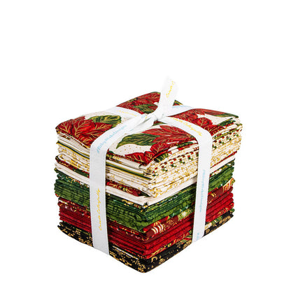 Poinsettias at Christmas Fat Quarter Bundle