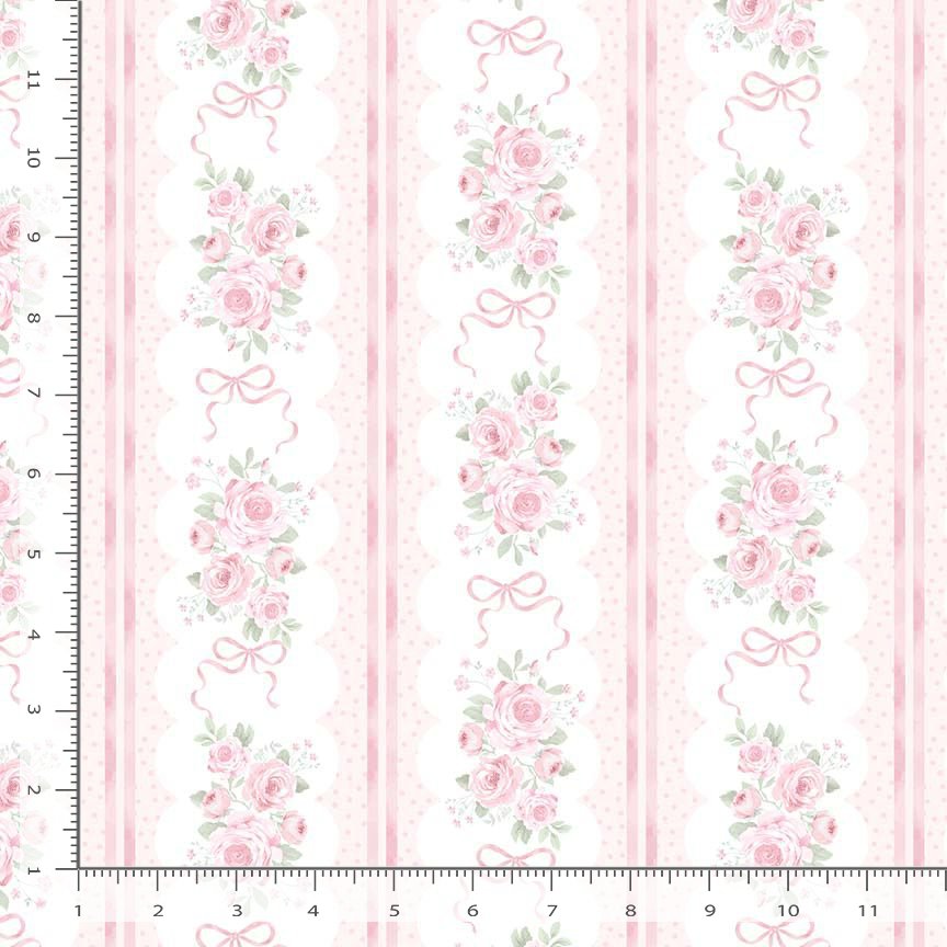 Ribbon Floral 11” Stripes