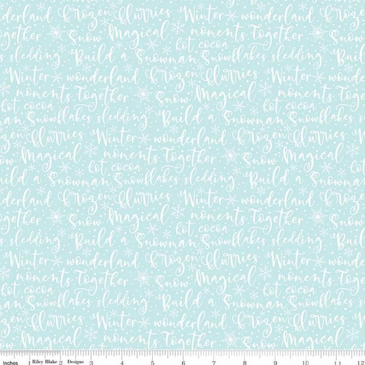 Winter Magic Winter Words- Aqua