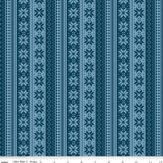 Winter Magic Sweater Stripe- Navy