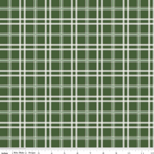 Mistletoe and Holly Plaid- Forest