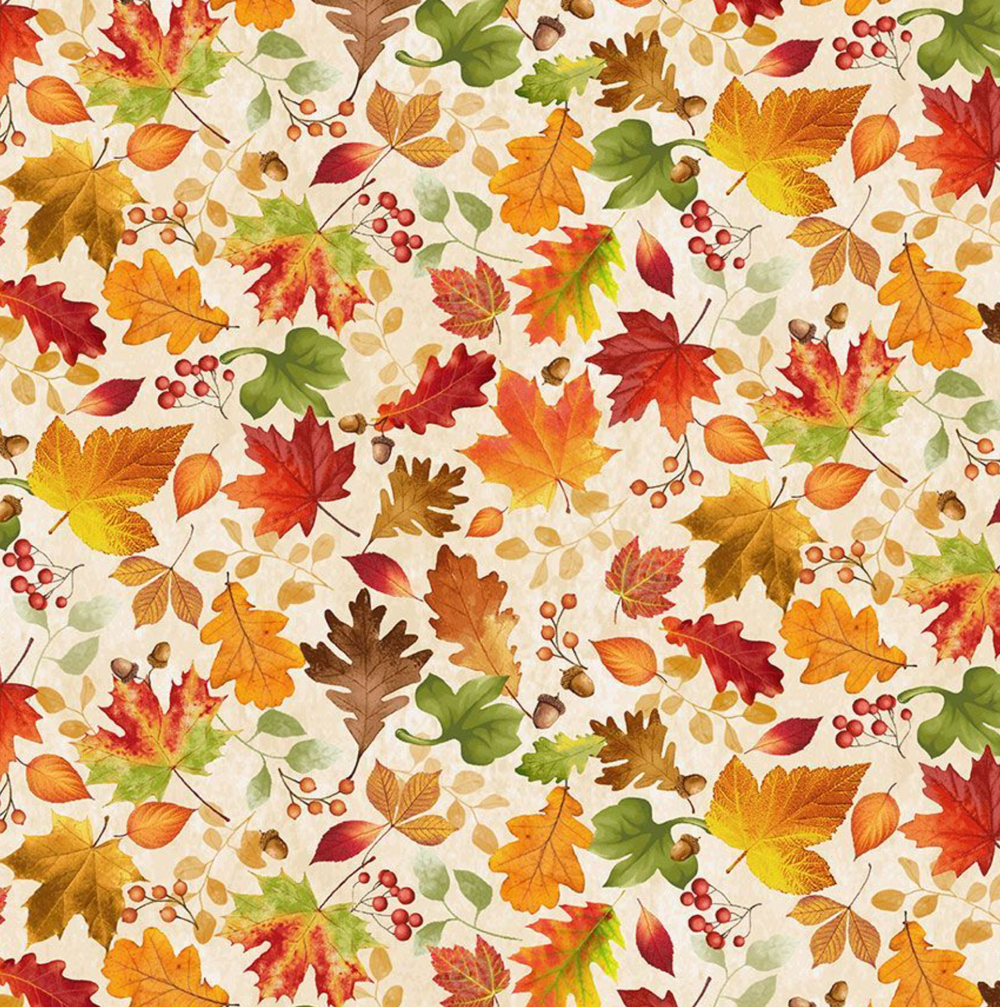 Tossed Fall Leaves- Cream