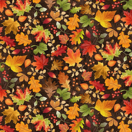 Tossed Fall Leaves- Brown