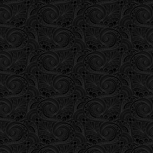 Geo Swirls- Black
