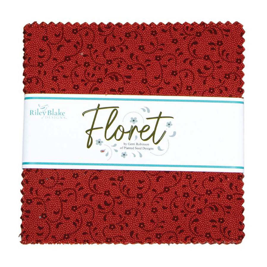 Floret Red 5" Stacker- Red