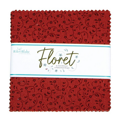 Floret Red 5" Stacker- Red