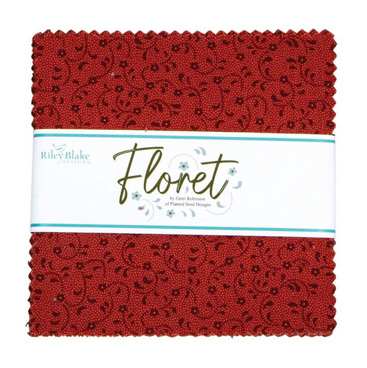 Floret Red 5" Stacker- Red