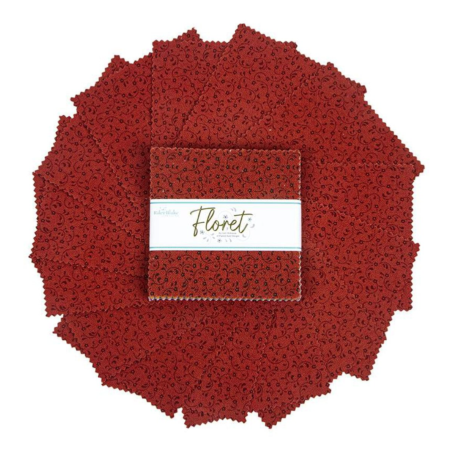 Floret Red 5" Stacker- Red