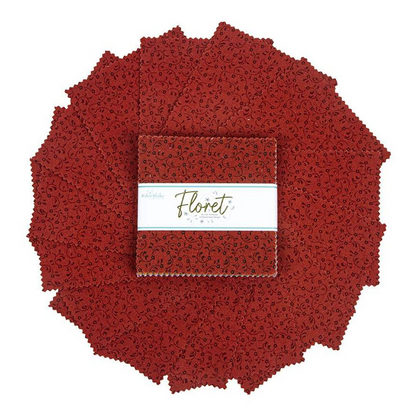 Floret Red 5" Stacker- Red