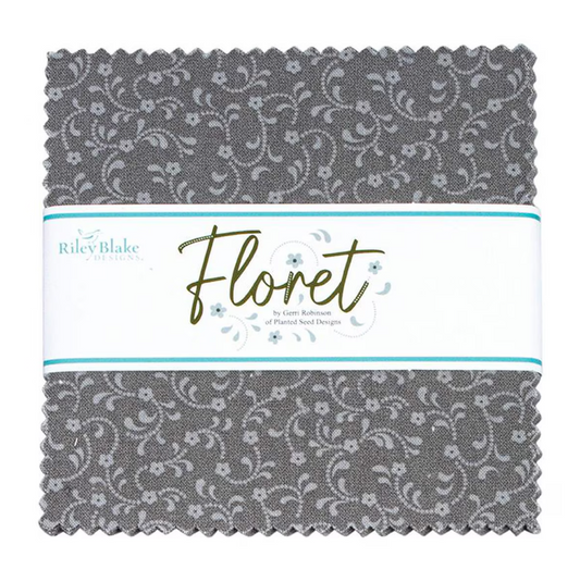 Floret Gray 5" Stacker- Gray
