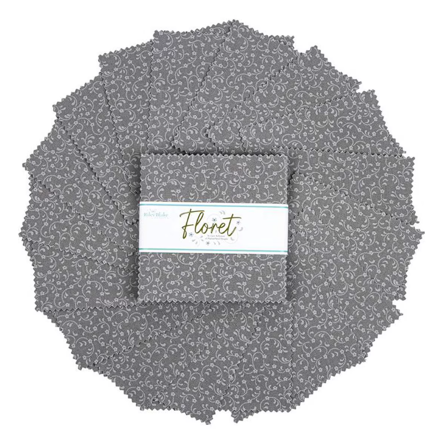 Floret Gray 5" Stacker- Gray