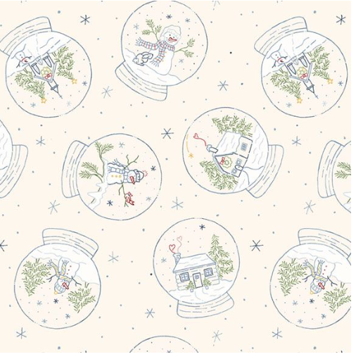 Snowman's Village Snow Globes- Cream