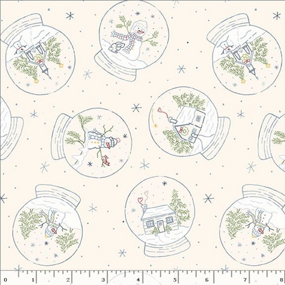 Snowman's Village Snow Globes- Cream