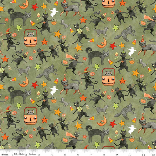 Spooky Cats- Green