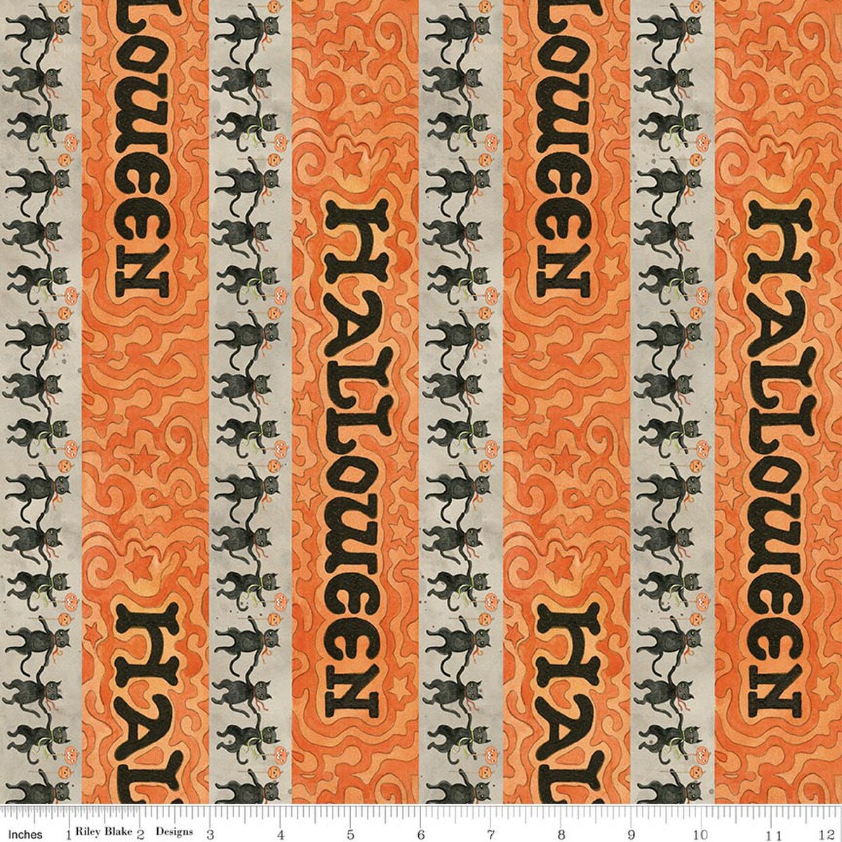 Spooky Halloween Stripe- Gray