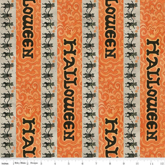 Spooky Halloween Stripe- Gray
