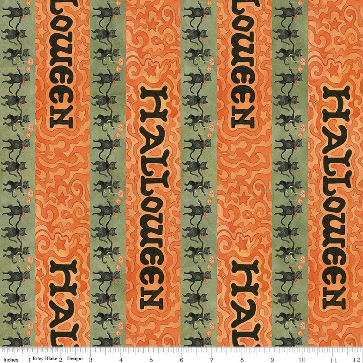 Spooky Halloween Stripe- Green