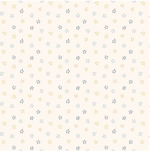 Snowman's Village Stars- Cream