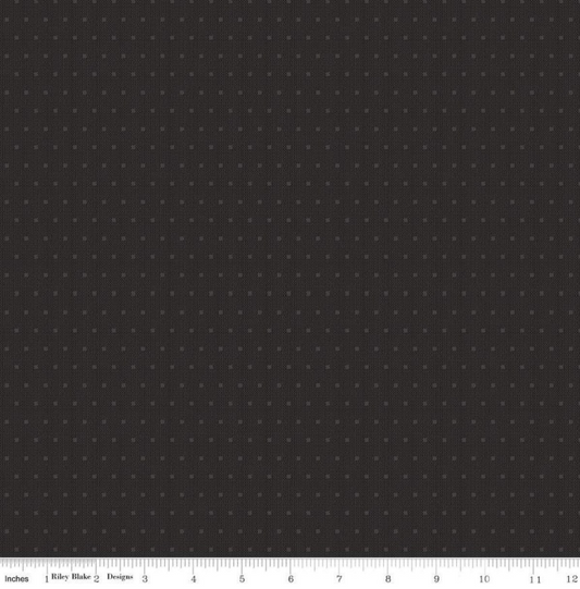 Stitcher's Flannel Dots - Black