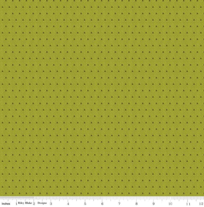 Stitcher's Flannel Dots - Olive