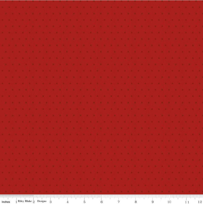 Stitcher's Flannel Dots - Red