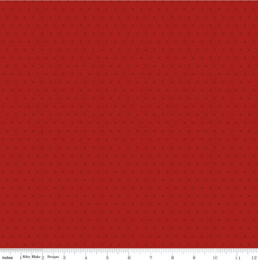 Stitcher's Flannel Dots - Red