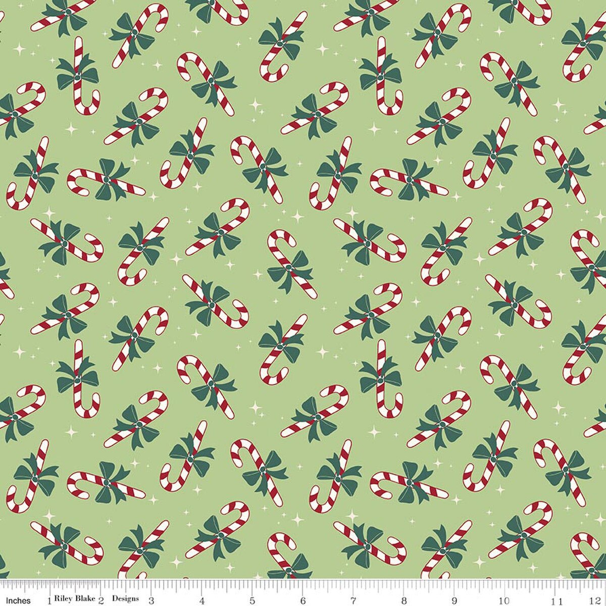 Flannel The North Pole Candy Cane- Honeydew