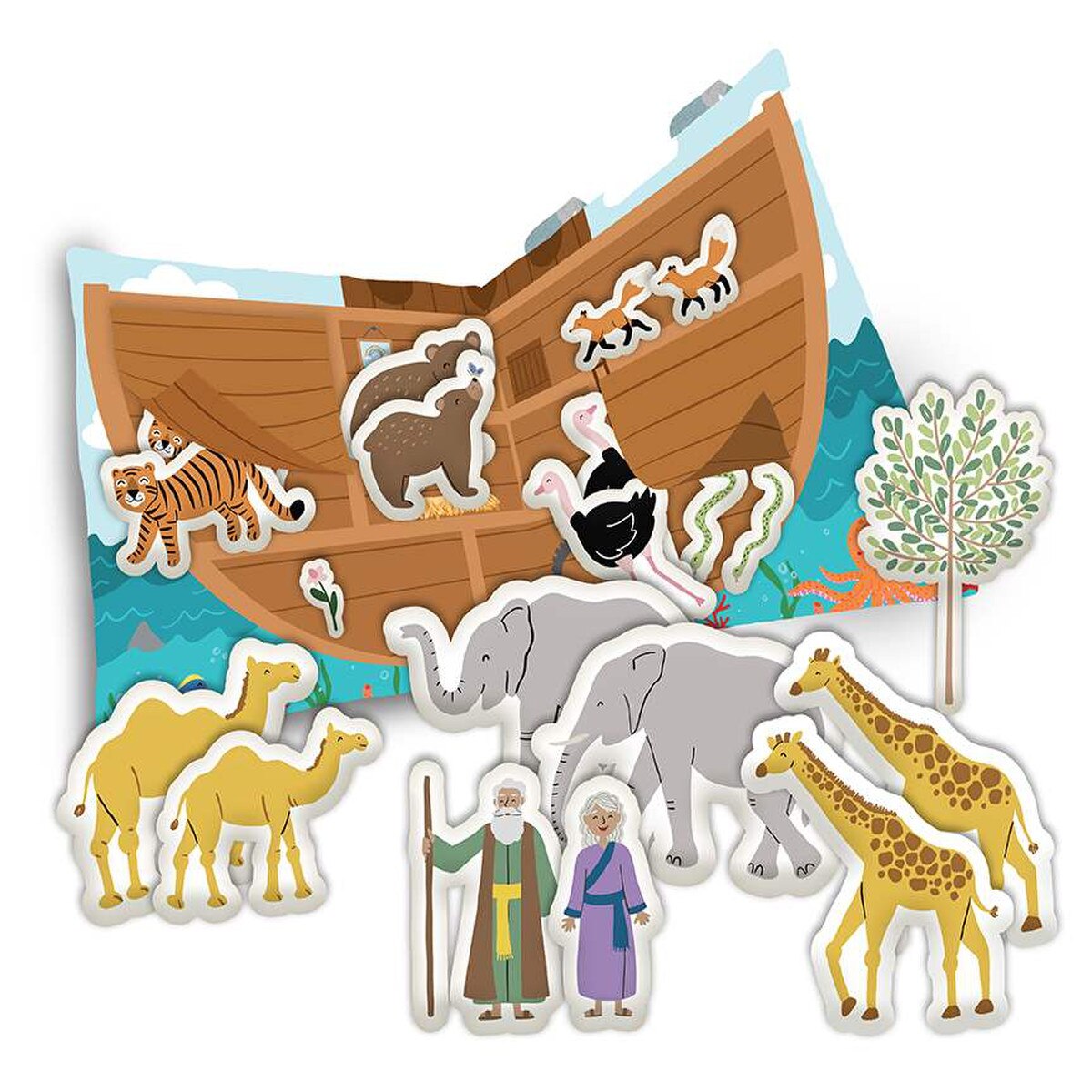 Two by Two Noah's Ark Quiet Book Felt Panel