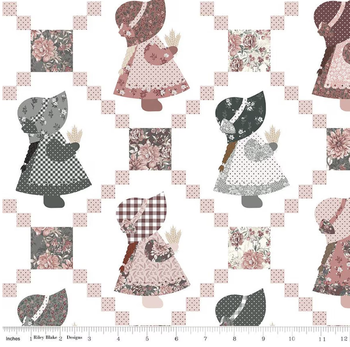 Wide Back A Walk on the Prairie Sunbonnet Sue- White