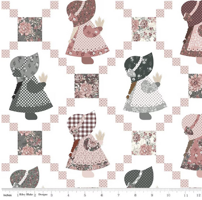 Wide Back A Walk on the Prairie Sunbonnet Sue- White