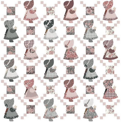 Wide Back A Walk on the Prairie Sunbonnet Sue- White