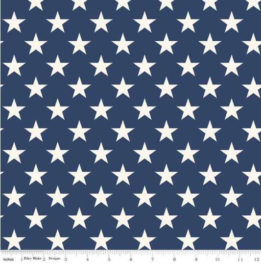 Wide Back Freedom Garden Stars- Blue