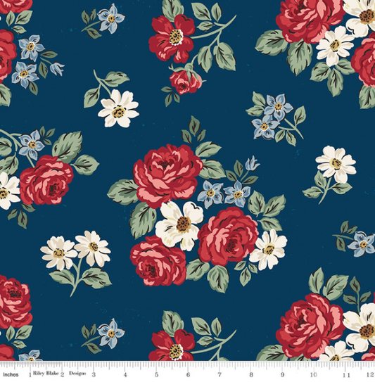 Wide Back Independence Floral- Oxford