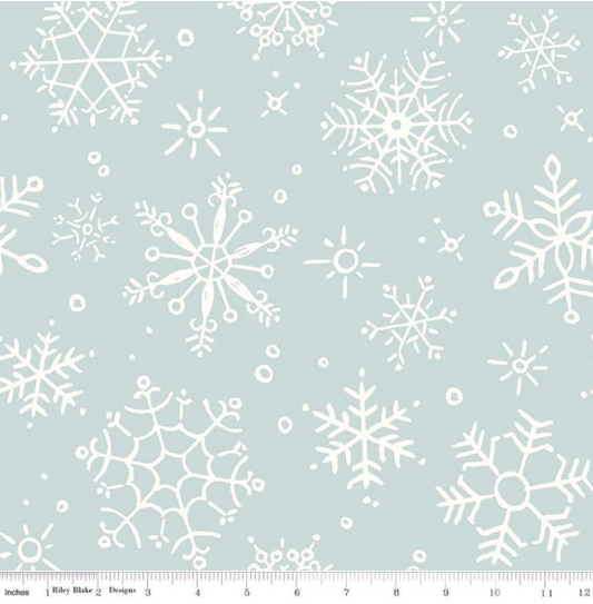 Wide Back Magical Winterland Snowflake- Blue