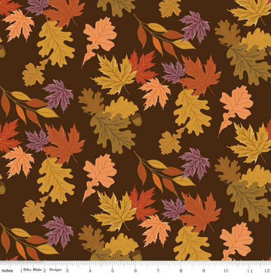 Wide Back The Awe of Autumn Leaves- Brown