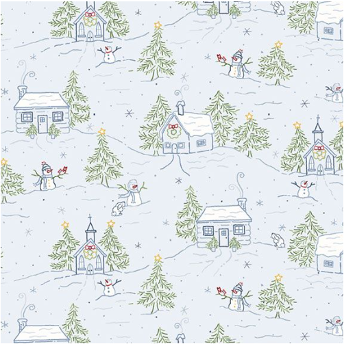 Snowman's Village Winter Wonderland- Sky