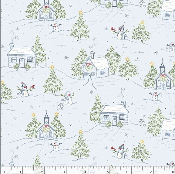 Snowman's Village Winter Wonderland- Sky